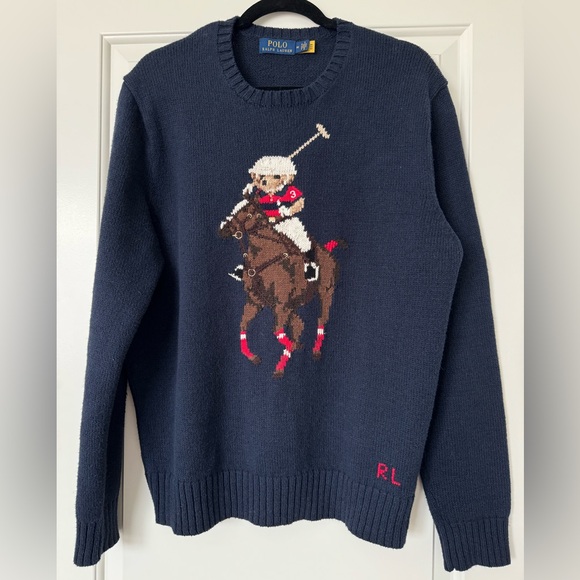Ralph Lauren Men’s M Polo Bear Sweater - Picture 1 of 3